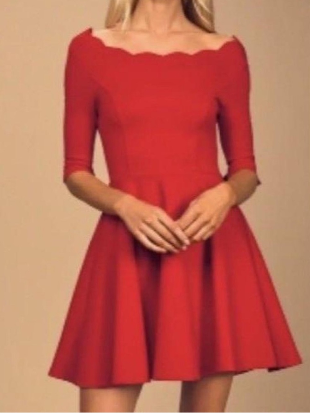 Lulus Tip The Scallop Red Fit & Flare Skater Dress - Picture 4 of 13